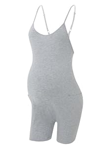 Choomomo Ciążowe Ogrodniczki Letnie Szare S-XXL