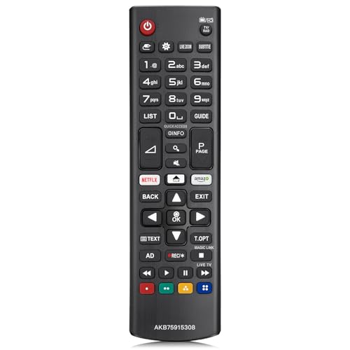 MYHGRC Sostituzione Telecomando LG AKB75095308 per Telecomando Universale LG Smart TV con Tasti Netflix Amazon - Nessuna Configurazione Richiesta Telecomando TV LG