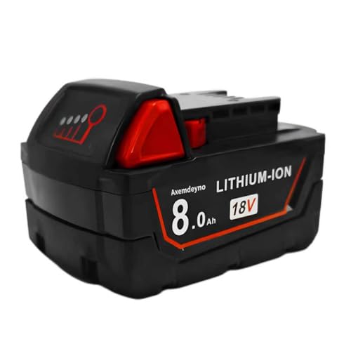 Axemdeyno 18V 8.0Ah Replacement for Milwaukee M18 Battery Compatible with 18 Volt Power Cordless Tools 2646-22CT 2643-21CT 2641-21CT 2646-21CT 2646-20