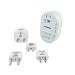 Mobimann 25W/1875W Dual Wattage Universal World Travel Adapter and Voltage Converter - 220V to 110V Transformer for Hair Dryer Cell Phone - with 5 adapter US/AU/UK/EU16A/EU2.5A plugs included