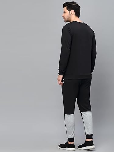 Image of Rigo Round Neck Full Sleeve Terry Track Suit For Men | Regular Fit Plus Sizes Tracksuit for Men's | Co-ord Set For Men