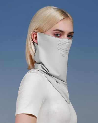 Women Sunscreen Mask Breathable Ice Silk Veil UV Protection Face Neck Cover for Summer Outdoor Sport