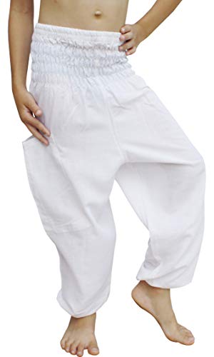 Image of Full Funk Rayon Smock Waist Child Lounging Comfortable Elephant Aladdin Pants