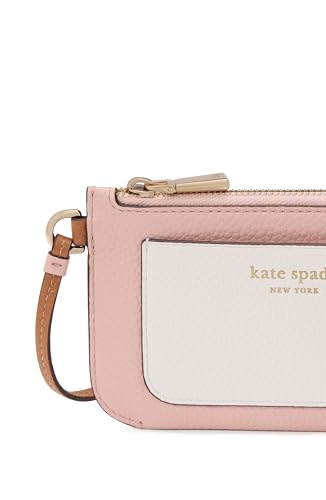 kate spade new york Ava Pebbled Leather Coin Card Case Wristlet, Colorblocked Rose Smoke Multi4