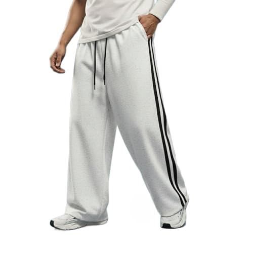 Image of dockstreet Straight Wide fit Long Length Open Bottom Jogger for Men /Trending Multi Pocket Style, Relaxed Casual Pants for Men