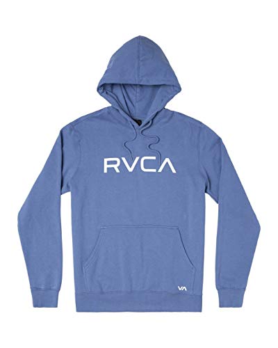 RVCA Men's Big Rvca Pullover Hooded Sweatshirt (Nautical Blue, Large)