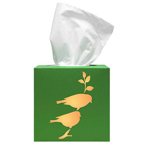 Stencil con uccelli su ramoscello, 11,43 x 16,51