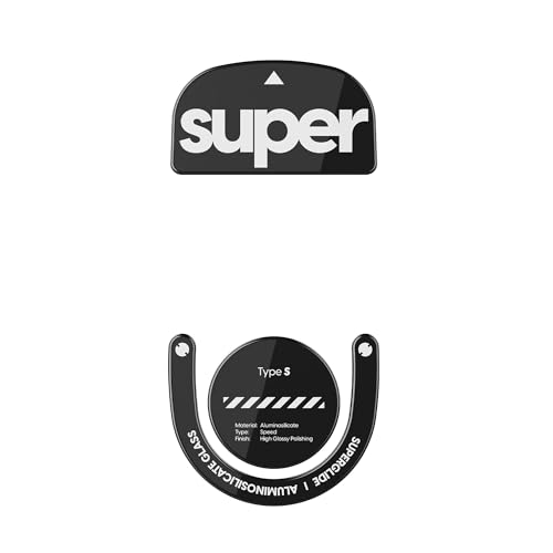 Superglide Glass Mouse Skates - Super Smooth Glide, Polished Round Edge, Super Fast Gaming Mouse...