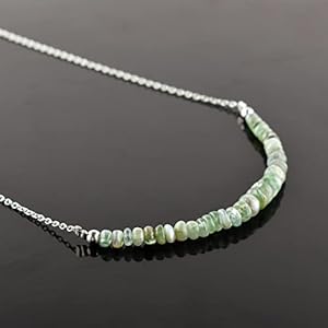 Natural Alexandrite Gemstone Beaded Crystals Handmade Bar Jewelry for Women, Birthstone Crystals and Healing Stones, Rhodium Plating 925 Sterling Silver, Birthday Gift for her (Necklace)