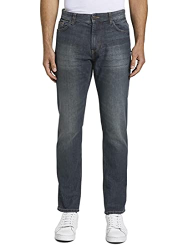 TOM TAILOR Herren Marvin Straight Jeans, 10281 - Mid Stone Wash Denim, 34/32
