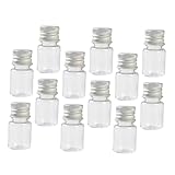 Gadpiparty 12 Stück Labor Medizin Glasfläschchen mit Aluminiumdeckel Transparente Probenflaschen Dichte Chemische Reagenzbehälter Kleine Verschließbare Flüssigkeitsbehälter für Labor und