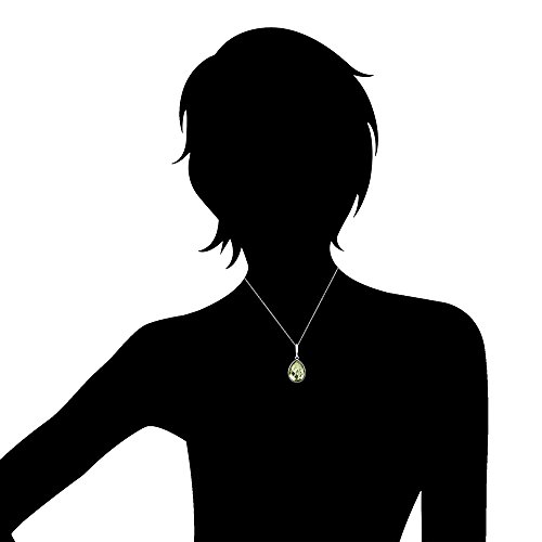 Gem Stone King 6.50 Cttw Genuine Green Prasiolite Teardrop Pendant Necklace For Women | 925 Sterling Silver | Pear Shape 16X12MM | Gemstone Birthstone | With 18 Inch Silver Chain3