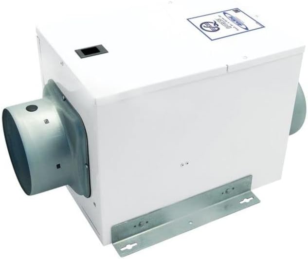 Air King QFAM 120 CFM 1.6 Sones Wall or Ceiling Mounted HVI Certified Fresh Air Machine with Humidity & Temperature Controller - White