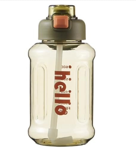 1000Ml Water Bottle With Straw Sports: Stay Hydrated During Every Workout 3 ENJHIKE 1000ml 33.81oz Portable Clear Water Cup,Sports Water Bottle, Cute Flip Top Water Bottle With Straw, Suitable For Outdoor Activities, Travel, Fitness (Green)