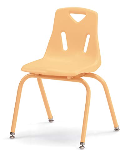 Image of Berries Jonti-Craft 8126JC1251 Stacking Chair with Powder-Coated Legs, 16 inch Height, Camel