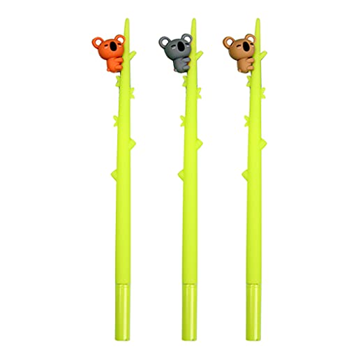 3 bolígrafos gel Koala recargables 0.5 mm azul/negro