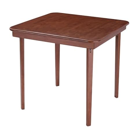 MECO Stakmore Classic Straight Edge Solid Wood Folding Card Table, Cherry Frame Cover