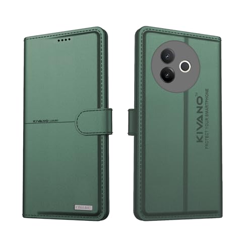 Image of Compatible with Vivo Y39 5G Flip Cover | Leather Finish | Inside Pockets & Inbuilt Stand | Shockproof Wallet Style Magnetic Closure Back Cover Case