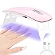 Pavlleen Mini UV Lampe für Gelnägel, UV LED Nagellampe mit USB Kabel, Klein Tragbarer Faltbar UV Lampe Nägel mit 60 und 120-Sekunden-Timer für Nagelstudio, Zuhause, Reisen (Rosa)