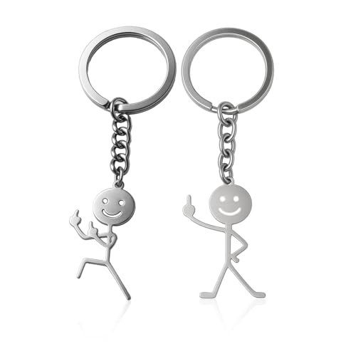 Imagen de ZWWOGE 2 Pcs llaveros para parejas o amigos