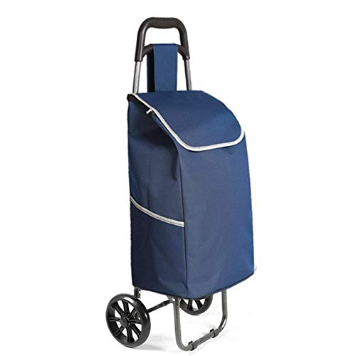 Leichter Einkaufswagen, zusammenklappbar, Reisewagen, Lebensmittelwagen, Gepäck, 2 Räder, PU-Kunststoff, ergonomischer…