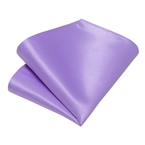 Image of DiBanGu Mens Solid Color Tie and Pocket Square Set Woven Silk Plain Necktie & Handkerchief for Men Wedding Party Formal