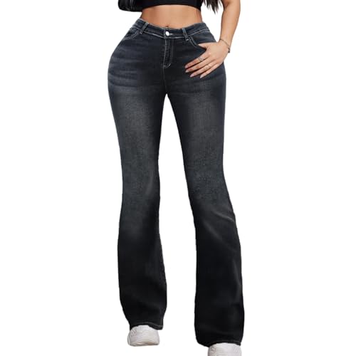 Plus Size Flare Jeans for Women Curvy Jean for Womens High Waisted Stretchy Jean for Women Embroidered Bootcut Y2K2