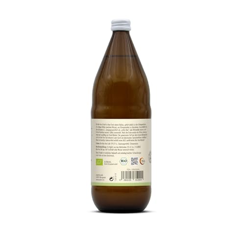 sovita Aloe Vera Saft BIO naturtrüb | 99,8 % Aloe Vera aus dem Blattgel der Aloe barbadensis | Ohne Konservierungsstoffe & künstliche Zusätze | Vegan & naturbelassen | 1 Liter Glasflasche
