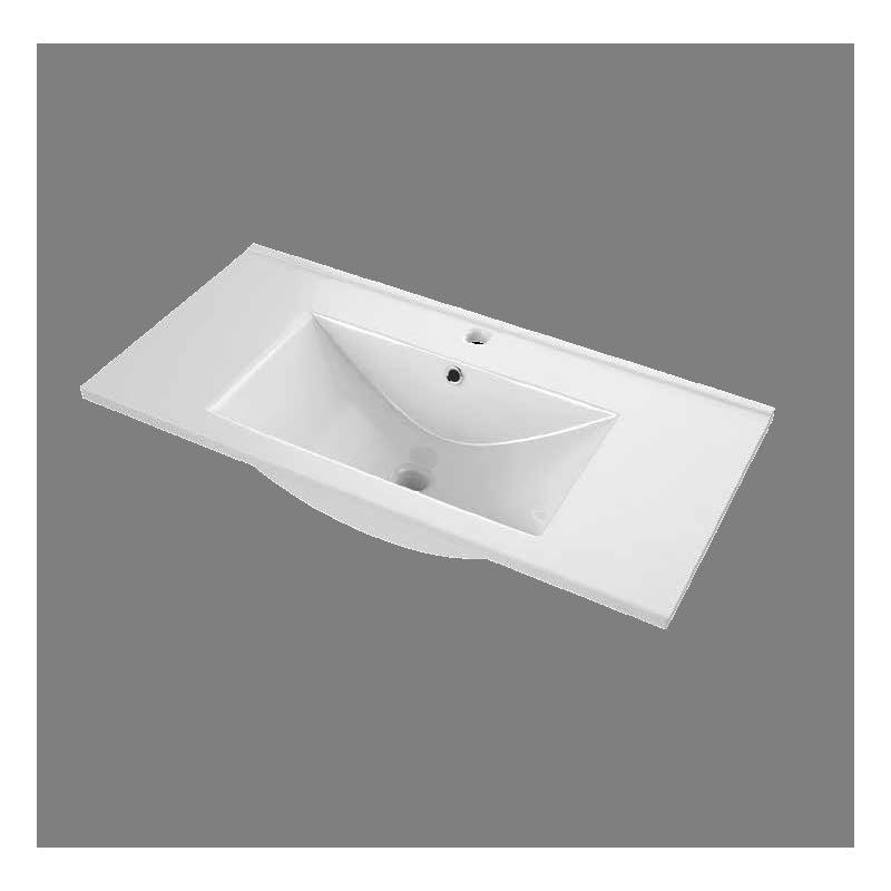Aquore Mueble de Baño Suspendido con 2 Cajones, Mallorca, Incluye Lavabo Cerámico | Conjunto de Baño Mallorca Suspendido (Hibernian, 100 x 45 x 48 cm)