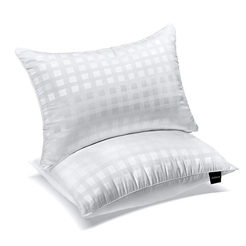 OCNESS Standard Size Bed Pillows for Sleeping 2 Pack, Hotel Collection Gel Pillows Hypoallergenic Down Alternative Pillow for Side Back Sleepers, Breathable Cotton Pillows with Ultra Soft Fiber Fill