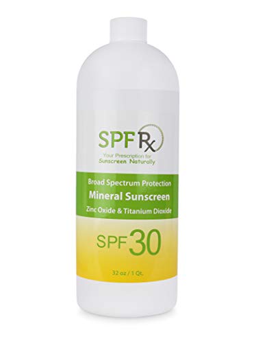 Natural Facial and Body Sunscreen SPF 30 with Zinc Oxide & Titanium Dioxide- Mineral Based Sunblock- Best Natural Lotion with SPF for Body and Face-chemical Free (Quart - 1 pack)