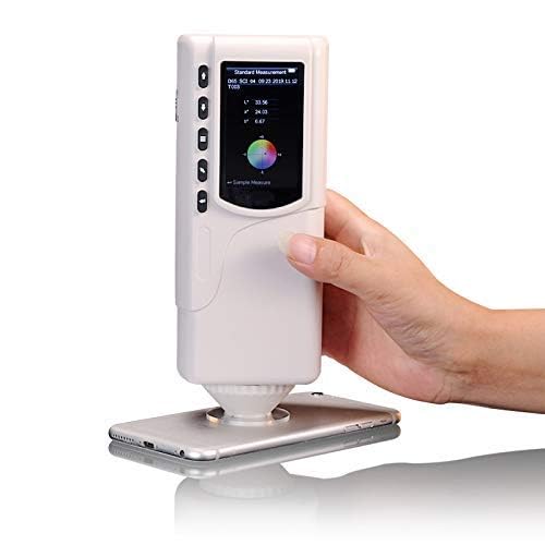 Portable Color Tester Difference Meter Measure Instrument Electronic Colorimeter Textile Testing Instrument with Φ4mm Measurement Caliber for Food Paper Plastic Chemical Coating Etc