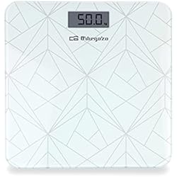 Bascula Orbegozo Orbegozo PB 2218 - Báscula de baño, activación mediante el tacto, apagado automático, indicador de sobrecarga y batería baja, pantalla LCD, capacidad máx. 180 kg, funciona a pilas