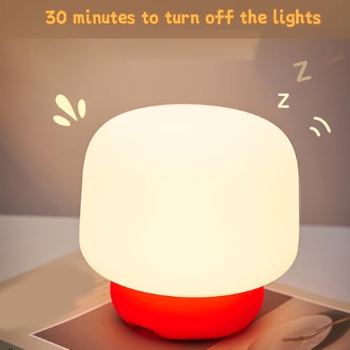Lampe rechargeable en silicone champignon multicolore enfant - 4