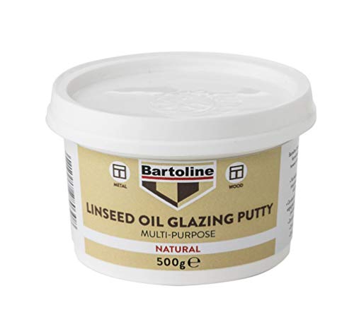 Bartoline Multi-Purpose Linseed Oil Putty 500g Traditional Glazing & Wood Repair Putty for Wood & Metal Frames