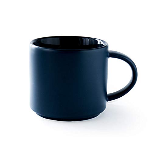 Taza Azul Marino Simple Taza Nórdica Taza De Cerámica De Gran Capacidad Set Taza De Café Para El Hogar 410Ml
