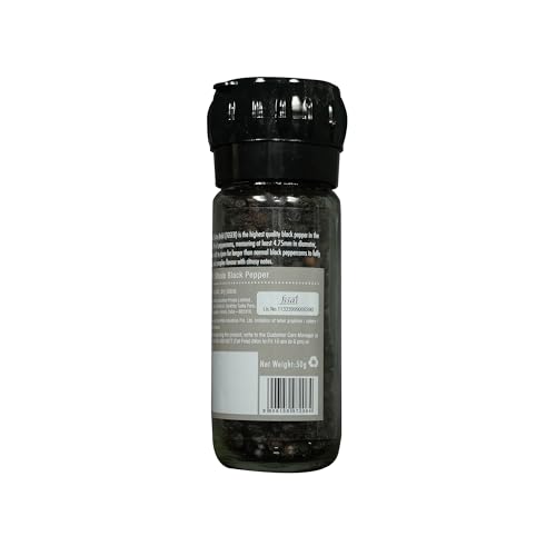 Image of Sprig World's Finest Black Pepper 50g | Expensive But Authentic | Superior Flavour | 60% Bigger | Chef's Choice | Tellicherry Garbled Special Extra Bold Grade | For Cooking, Seasoning & Finishing