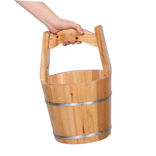 Cubo de madera portátil para baño de pies POPETPOP miniatura 4