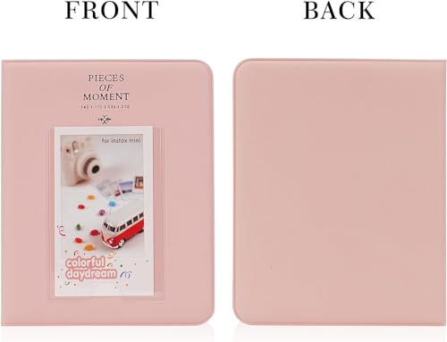 Image of ZENKO 64-Pocket Album + 5 Magnetic Frames fits Fujifilm Instax Mini (12, 11, 9, 8, 40, Evo, Liplay), Mini Link Printer, Polaroid Snap Touch, PIC-300, Z2300 Mint Instant Cameras (Pink)