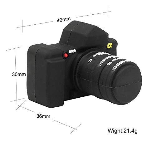 Image of BorlterClamp 32GB USB Flash Drive Novelty Camera Shaped Memory Stick Cute Thumb Drives, Black
