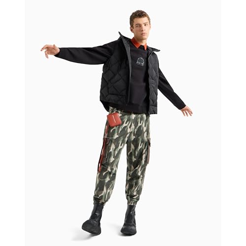 A｜X ARMANI EXCHANGE Men's Bonded Stretch Cotton-Poly Semi Circle Logo Sweatshirt2