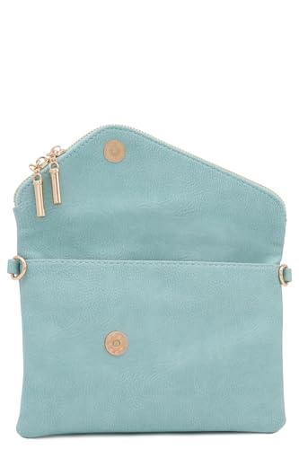 Image of FashionPuzzle Envelope Wristlet Clutch Crossbody Bag with Chain Strap