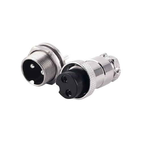 Connecteur GX20 femelle étanche aux vibrations prise circulaire push-pull 2 broches