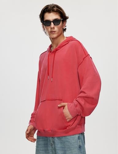 Iwing Mens Women Hoodies Sweatshirts Oversized Acid Wash Hoodie Lightweight Cotton Sweatshirt Vintage Baggy Washed Tops3