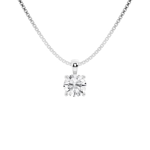 Belacqua Lab Grown Diamond Pendant Necklace in 14K White or Yello...