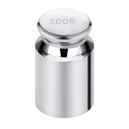 Trimming Shop Báscula de 500 g, cromada para una calibración precisa y comprobar la precisión de balanzas digitales y de bolsillo, joyas y básculas de cocina (1 pieza)