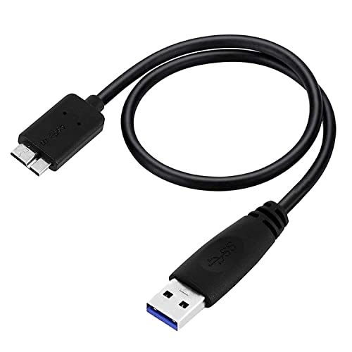 USB 3.0 Hard Disk Cable, Type A to Micro B Adapter Compatible for WD Western Digital My Passport and Elements Hard Drives (USB 3.0 to Micro B Cable)
