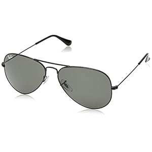 Ray-Ban RB3025 Large Metal, Lunettes de Soleil Mixte Adulte, Noir, 58 mm