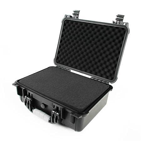 Equipment Case, Weatherproof, Polypropylene, Black, Foam Insert, 16.5