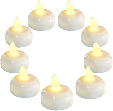 Homemory 36 Pack Flameless Floating Candles, Warm White Led Flickering Tealight Candles in Bulk, Decor for Wedding, Party, Centerpiece, Pool, Christmas